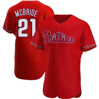 Authentic Men's Bake Mcbride Philadelphia Phillies Alternate Jersey - Red