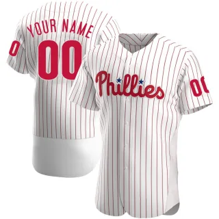 Authentic Men's Custom Philadelphia Phillies Home Jersey - White
