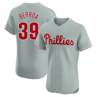 Elite Men's Steward Berroa Philadelphia Phillies Road Jersey - Gray
