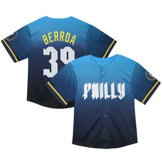 Limited Toddler Steward Berroa Philadelphia Phillies 2024 City Connect Jersey - Blue