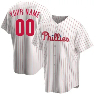 Replica Men's Custom Philadelphia Phillies Home Jersey - White