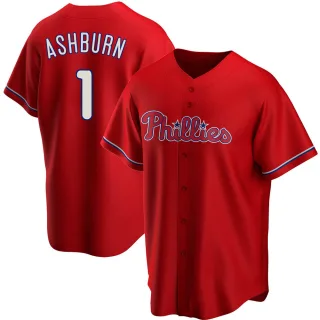Replica Men's Richie Ashburn Philadelphia Phillies Alternate Jersey - Red