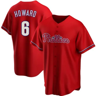 Replica Men's Ryan Howard Philadelphia Phillies Alternate Jersey - Red