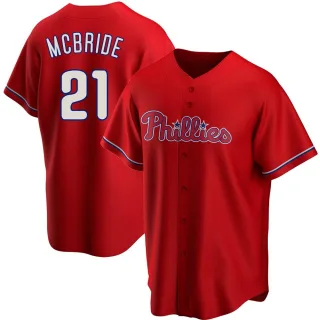 Replica Youth Bake Mcbride Philadelphia Phillies Alternate Jersey - Red