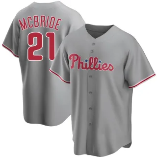 Replica Youth Bake Mcbride Philadelphia Phillies Road Jersey - Gray