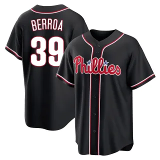 Replica Youth Steward Berroa Philadelphia Phillies Fashion Out Jersey - Black